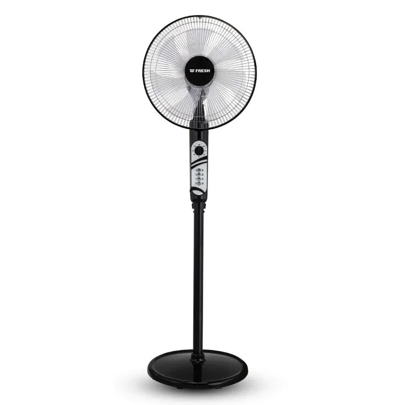 Fresh Silent Piano Stand Fan, 16 Inch, Black - Fresh-500010881
