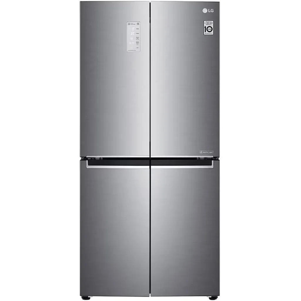 LG Digital No Frost Four Doors Refrigerator With Inverter Technology, 530 Liter, Silver - GC-B22FTLVB